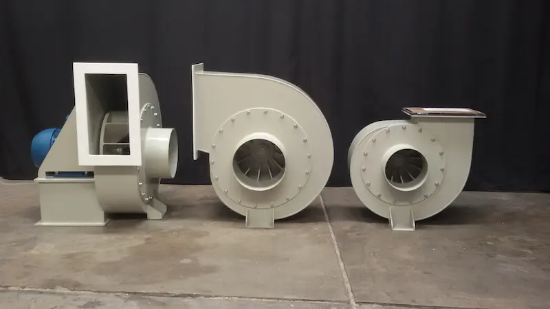 Ventilador centrífugo antiácido fabricado por Tecnoplass